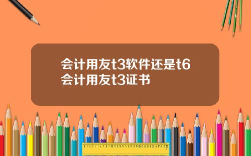 会计用友t3软件还是t6会计用友t3证书
