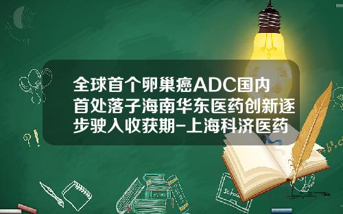 全球首个卵巢癌ADC国内首处落子海南华东医药创新逐步驶入收获期-上海科济医药有限公司
