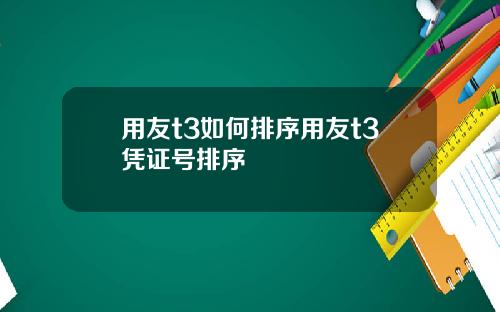 用友t3如何排序用友t3凭证号排序
