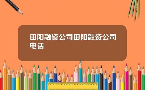 田阳融资公司田阳融资公司电话