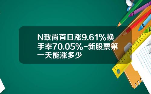 N致尚首日涨9.61%换手率70.05%-新股票第一天能涨多少