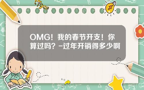OMG！我的春节开支！你算过吗？-过年开销得多少啊