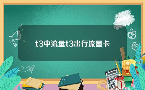 t3中流量t3出行流量卡