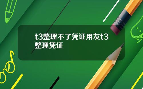 t3整理不了凭证用友t3整理凭证