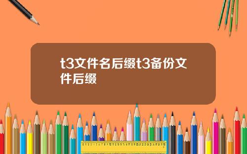 t3文件名后缀t3备份文件后缀