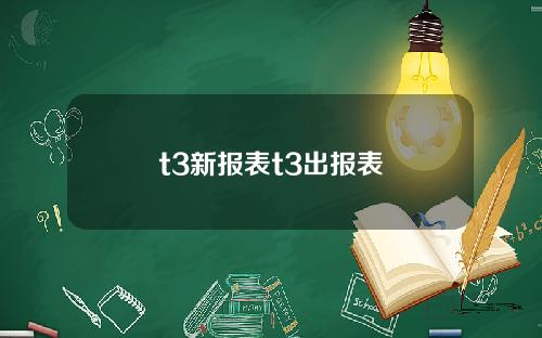 t3新报表t3出报表
