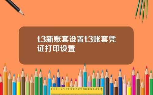 t3新账套设置t3账套凭证打印设置