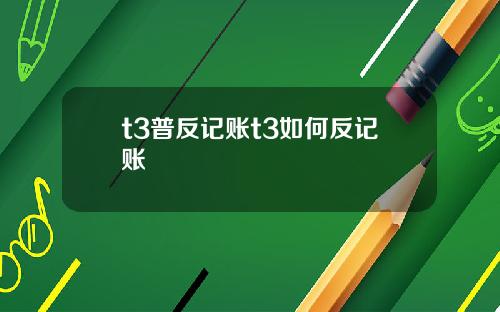 t3普反记账t3如何反记账