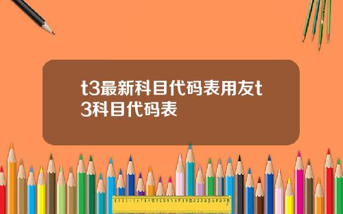 t3最新科目代码表用友t3科目代码表