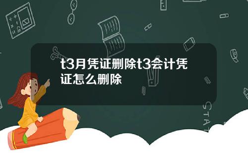 t3月凭证删除t3会计凭证怎么删除