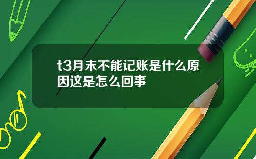 t3月末不能记账是什么原因这是怎么回事