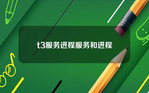 t3服务进程服务和进程