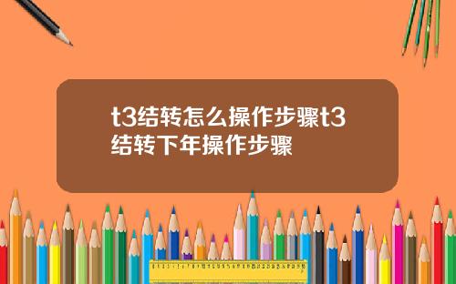 t3结转怎么操作步骤t3结转下年操作步骤