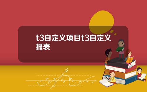 t3自定义项目t3自定义报表