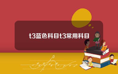 t3蓝色科目t3常用科目