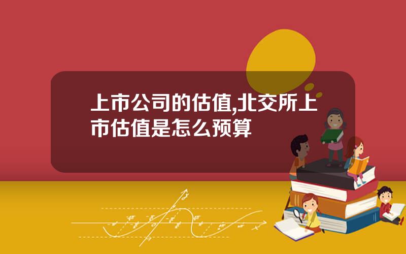 上市公司的估值,北交所上市估值是怎么预算