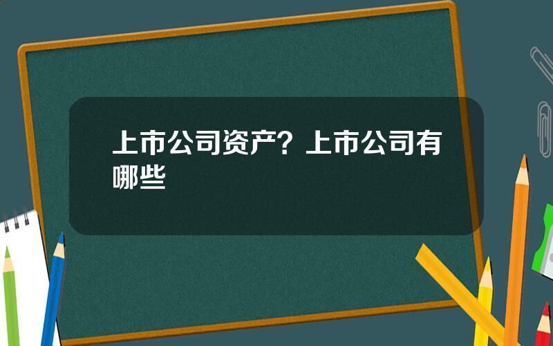 上市公司资产？上市公司有哪些