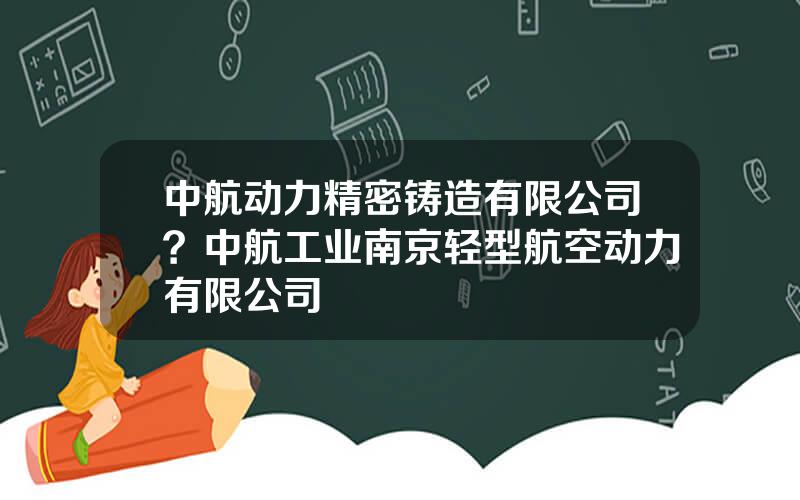 中航动力精密铸造有限公司？中航工业南京轻型航空动力有限公司
