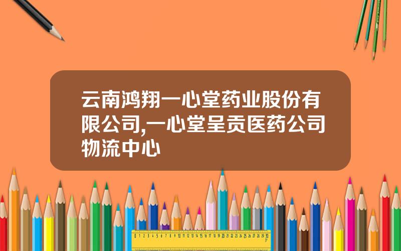 云南鸿翔一心堂药业股份有限公司,一心堂呈贡医药公司物流中心