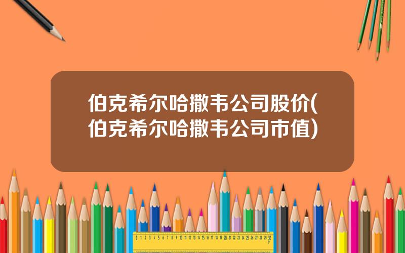 伯克希尔哈撒韦公司股价(伯克希尔哈撒韦公司市值)