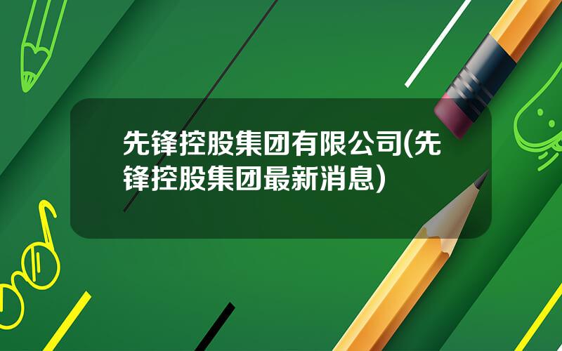 先锋控股集团有限公司(先锋控股集团最新消息)