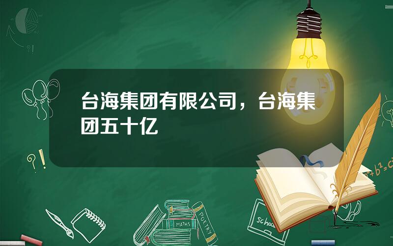 台海集团有限公司，台海集团五十亿