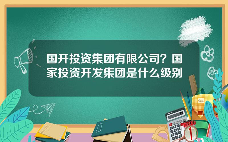 国开投资集团有限公司？国家投资开发集团是什么级别