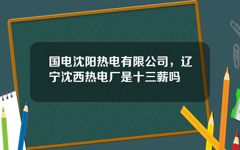 国电沈阳热电有限公司，辽宁沈西热电厂是十三薪吗