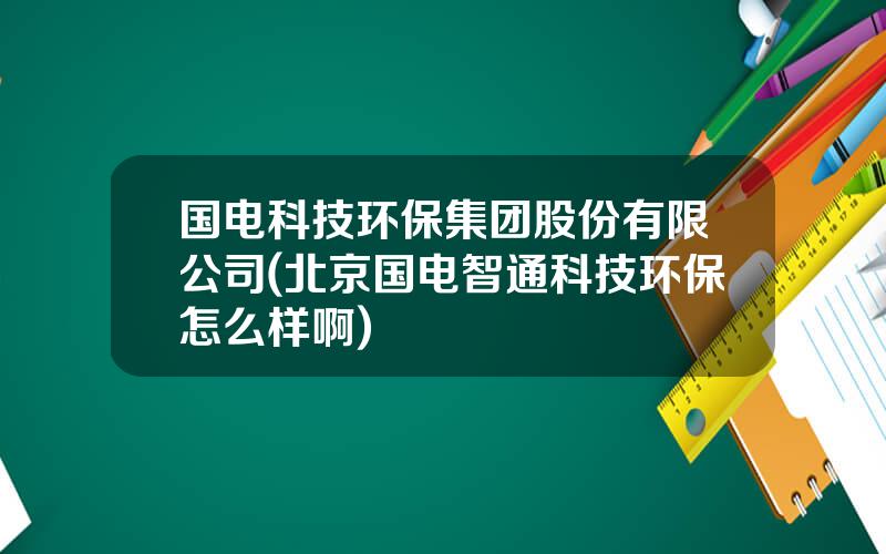 国电科技环保集团股份有限公司(北京国电智通科技环保怎么样啊)