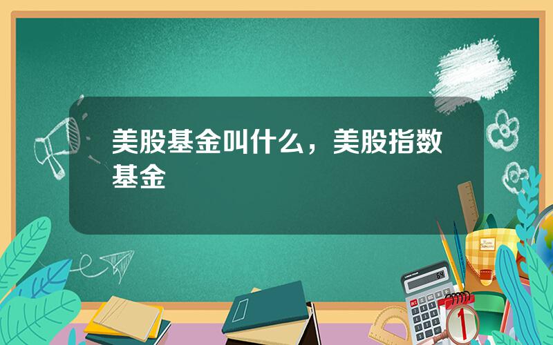 美股基金叫什么，美股指数基金
